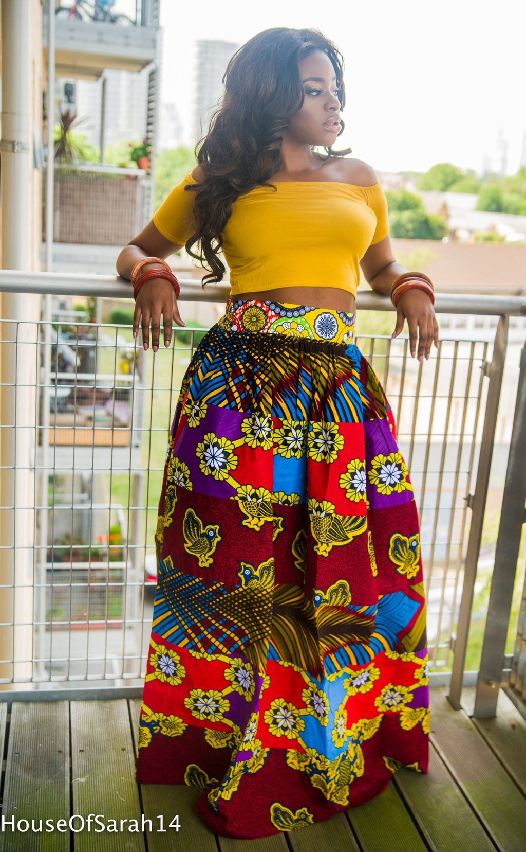 Ada Patchwork Maxi Skirt