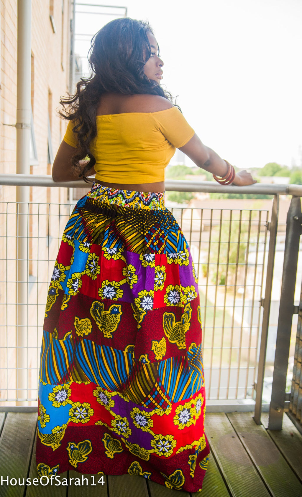 Ada Patchwork Maxi Skirt