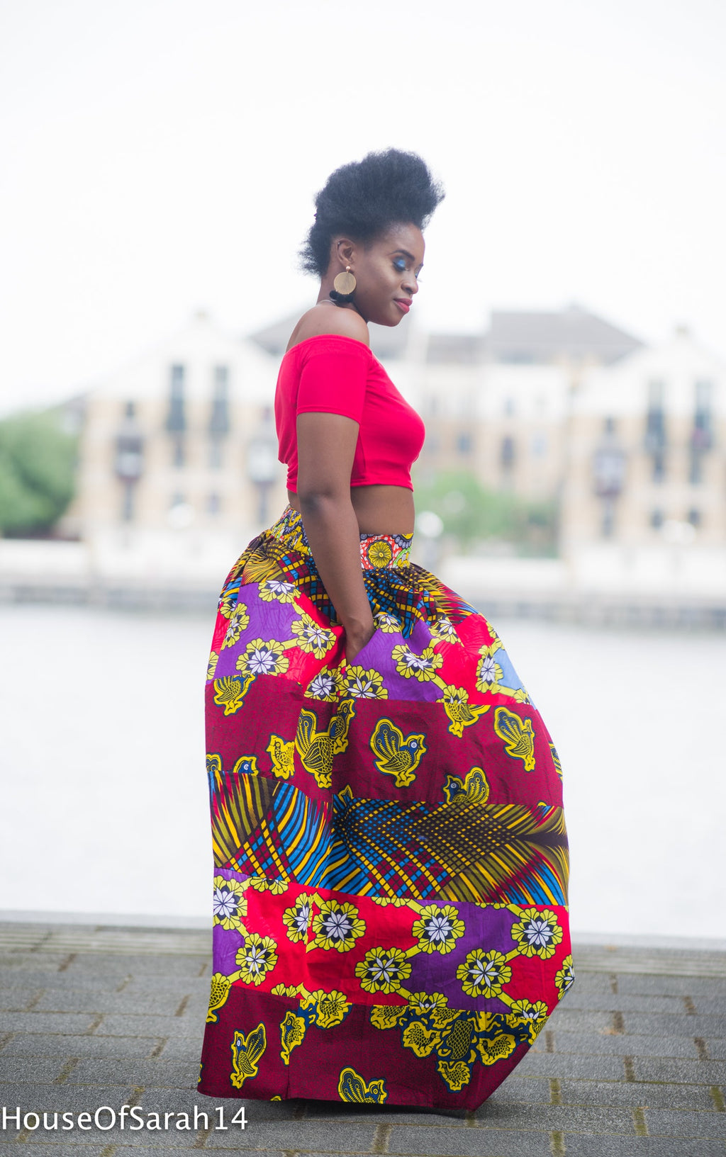 Ada Patchwork Maxi Skirt