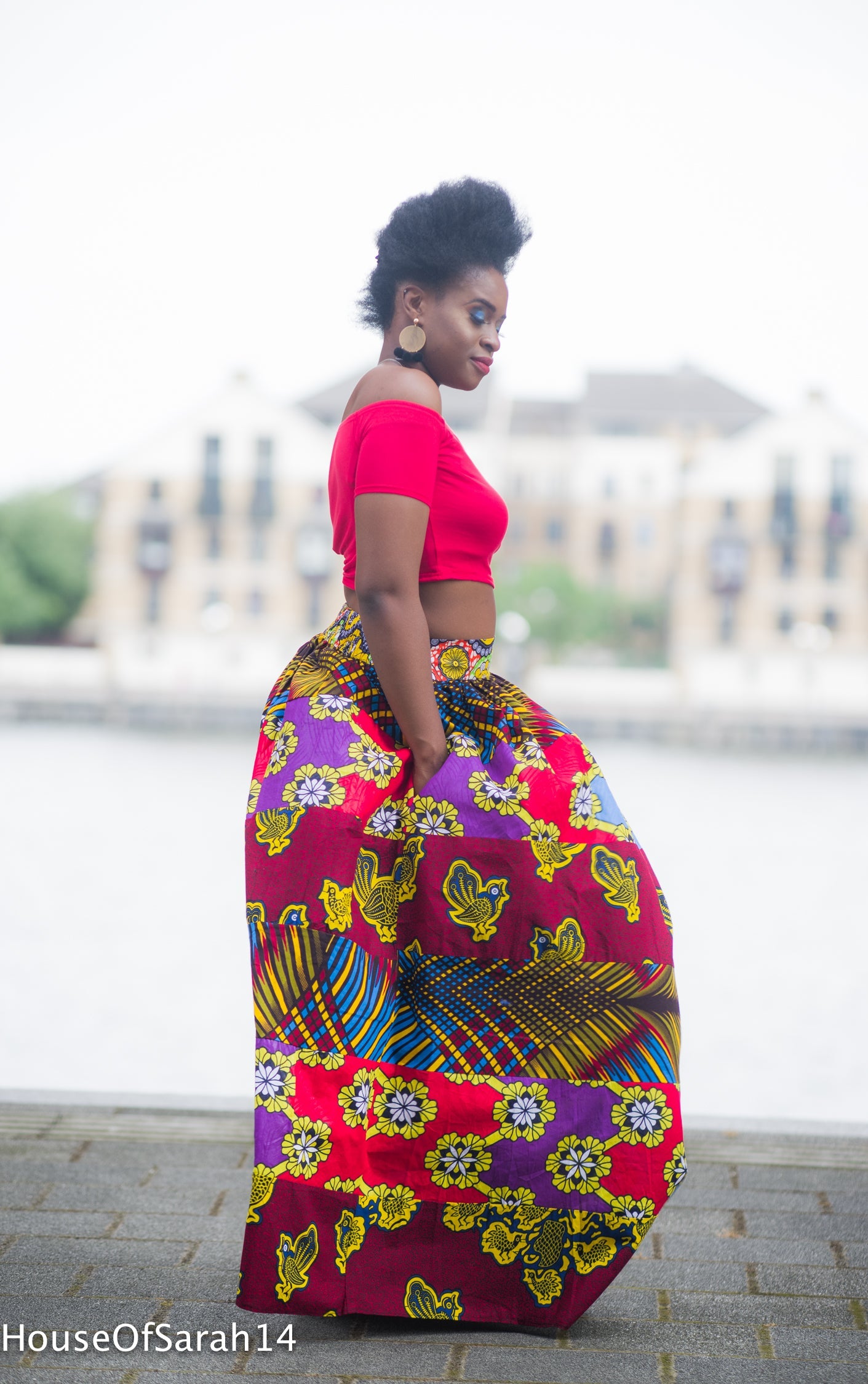 Ada Patchwork Maxi Skirt