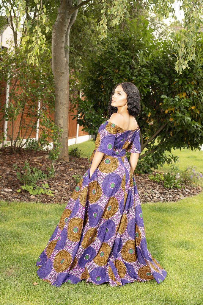 Anissa African Print Maxi Dress