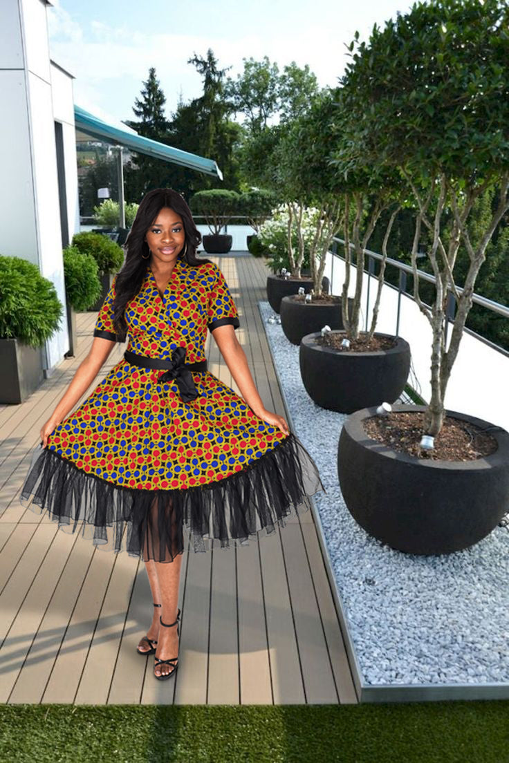 Bata Rainbow African Dress Midi Dress