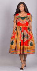Bordeaux Dashiki Dress - HouseOfSarah14