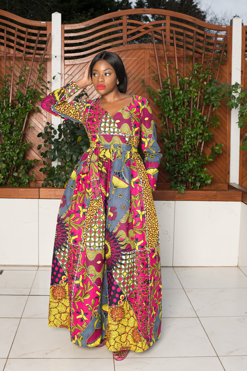 Deka Patchwork Maxi Dress