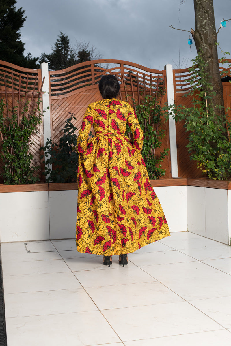 Abena African Print Maxi Dress