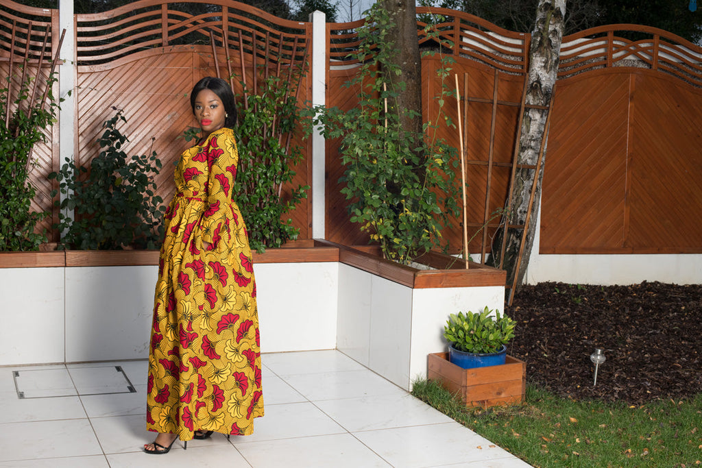 Abena African Print Maxi Dress