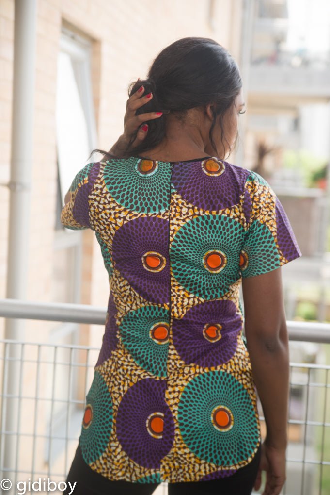 Poulina African Print Top