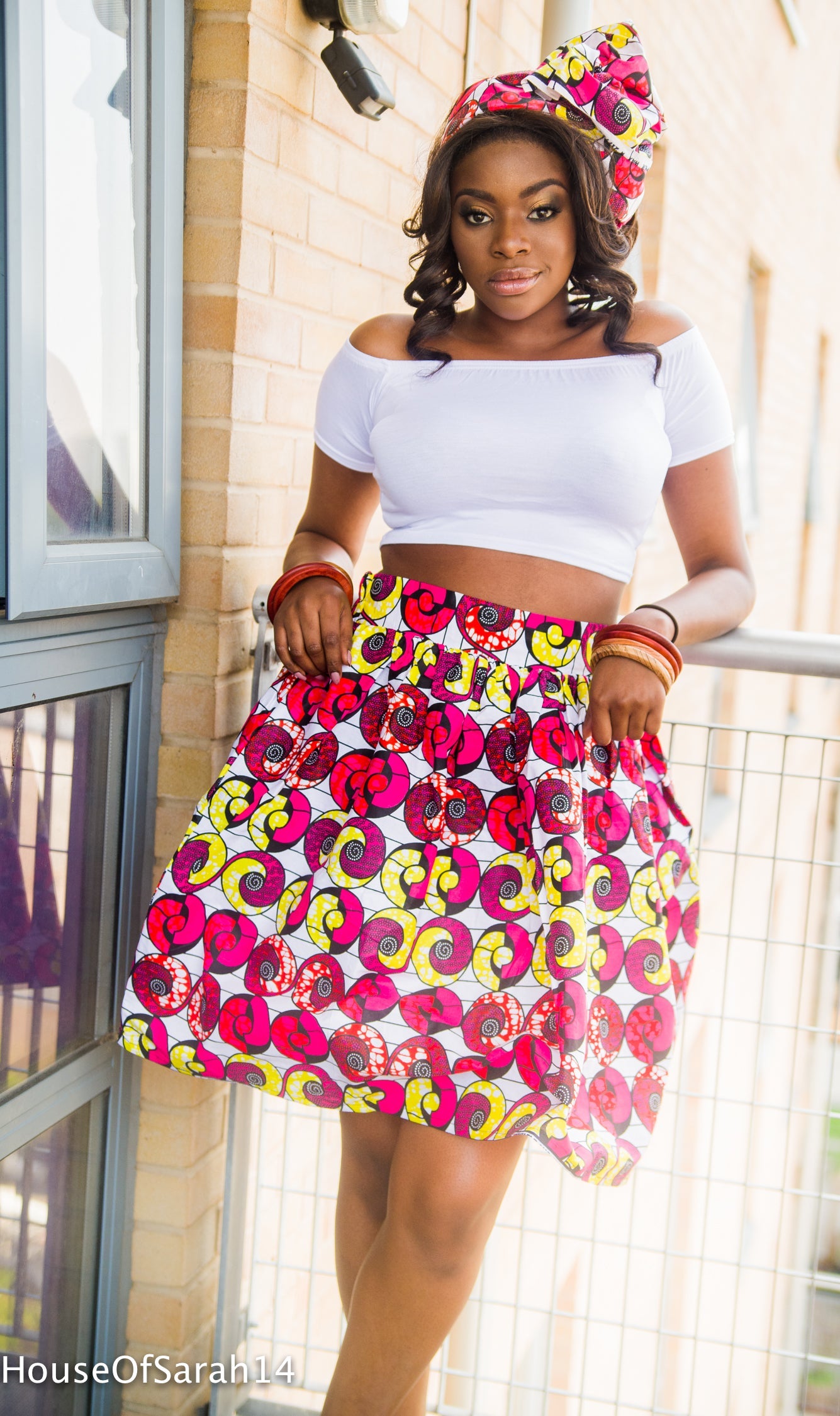 Kimoko African Print Midi Skirt