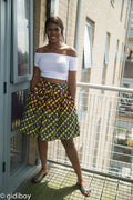 Michelle African Midi Skirt