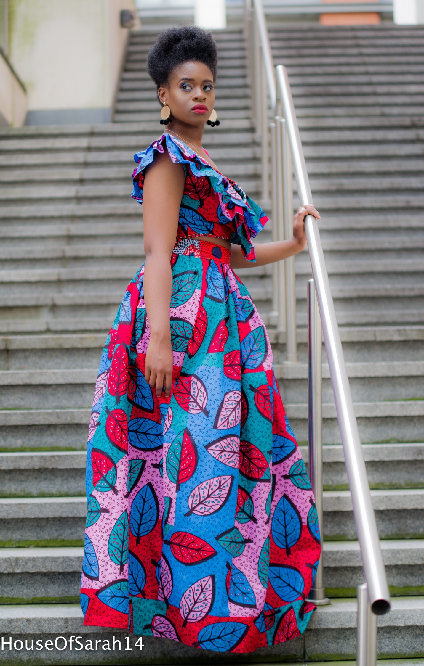 Moungo African Print Maxi Set