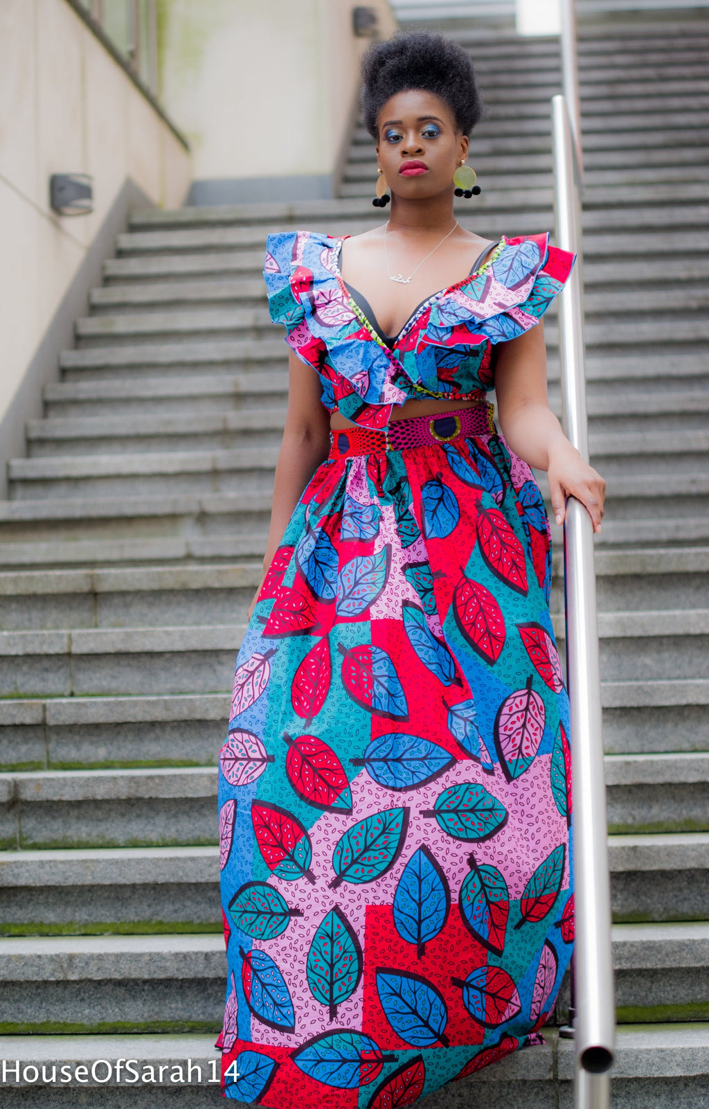 Moungo African Print Maxi Set