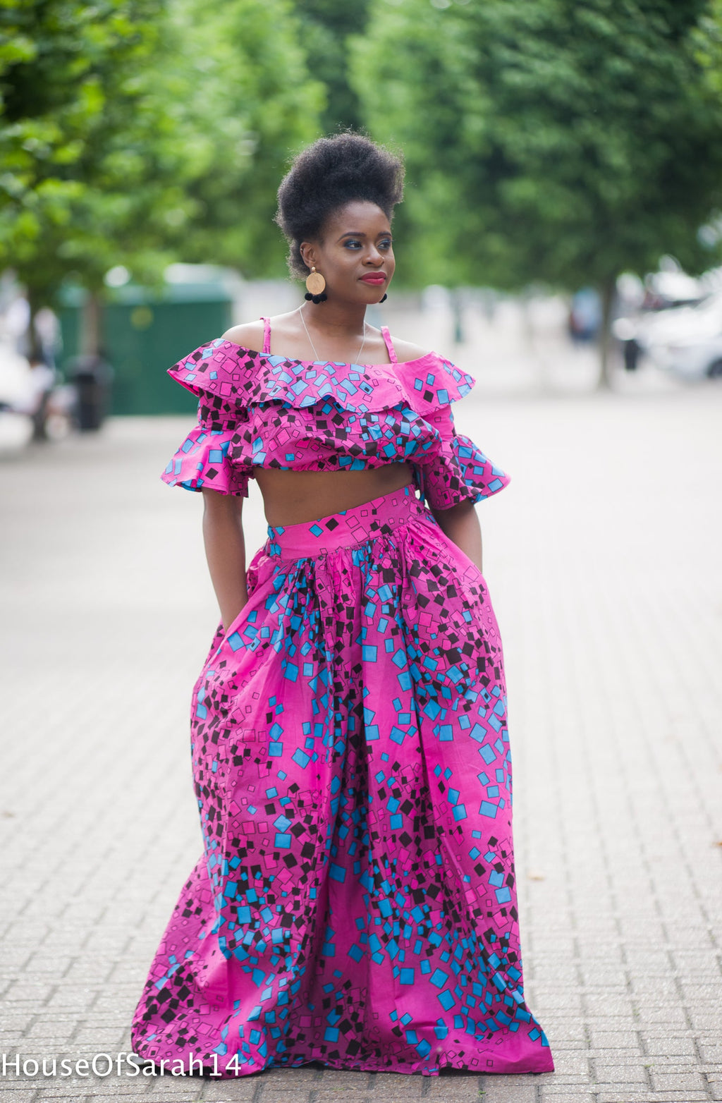 Nana African Print Crop Top