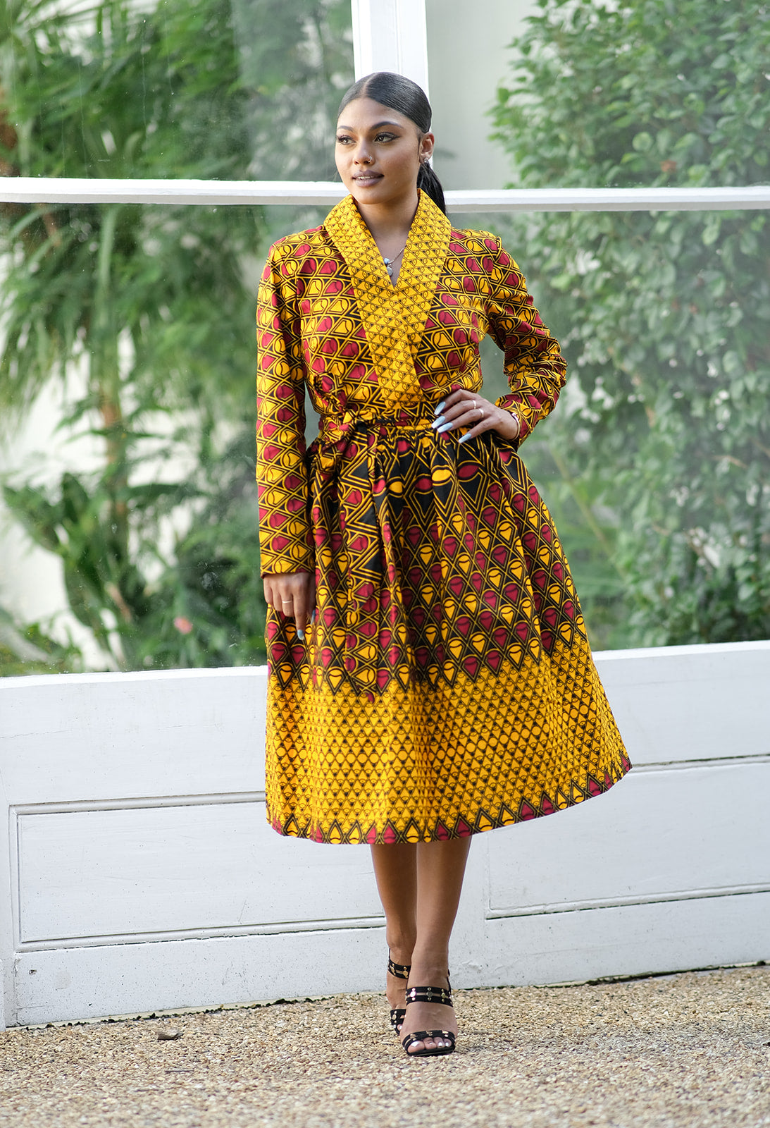 Raissa African Print Midi Dress
