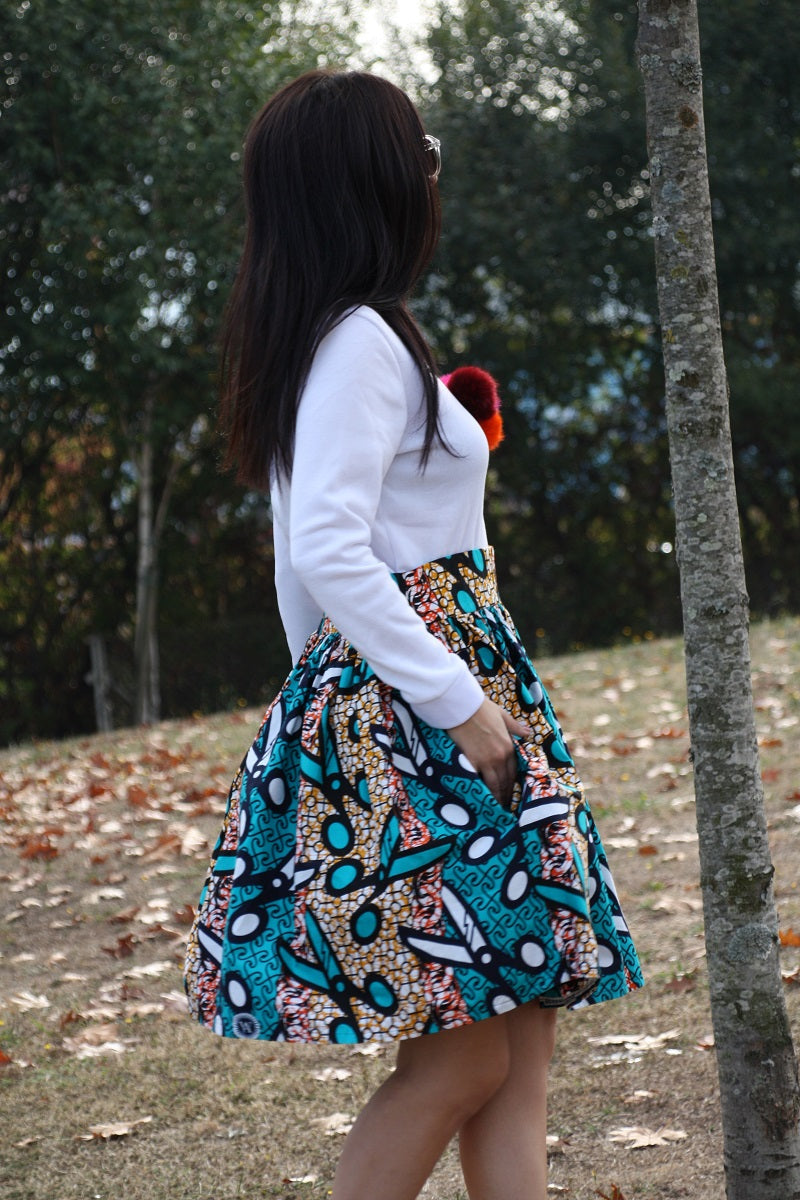 Samba African Midi Skirt