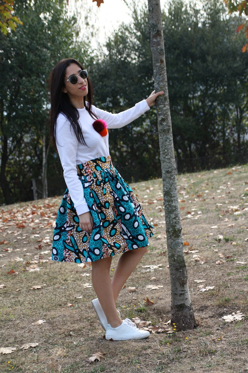 Samba African Midi Skirt