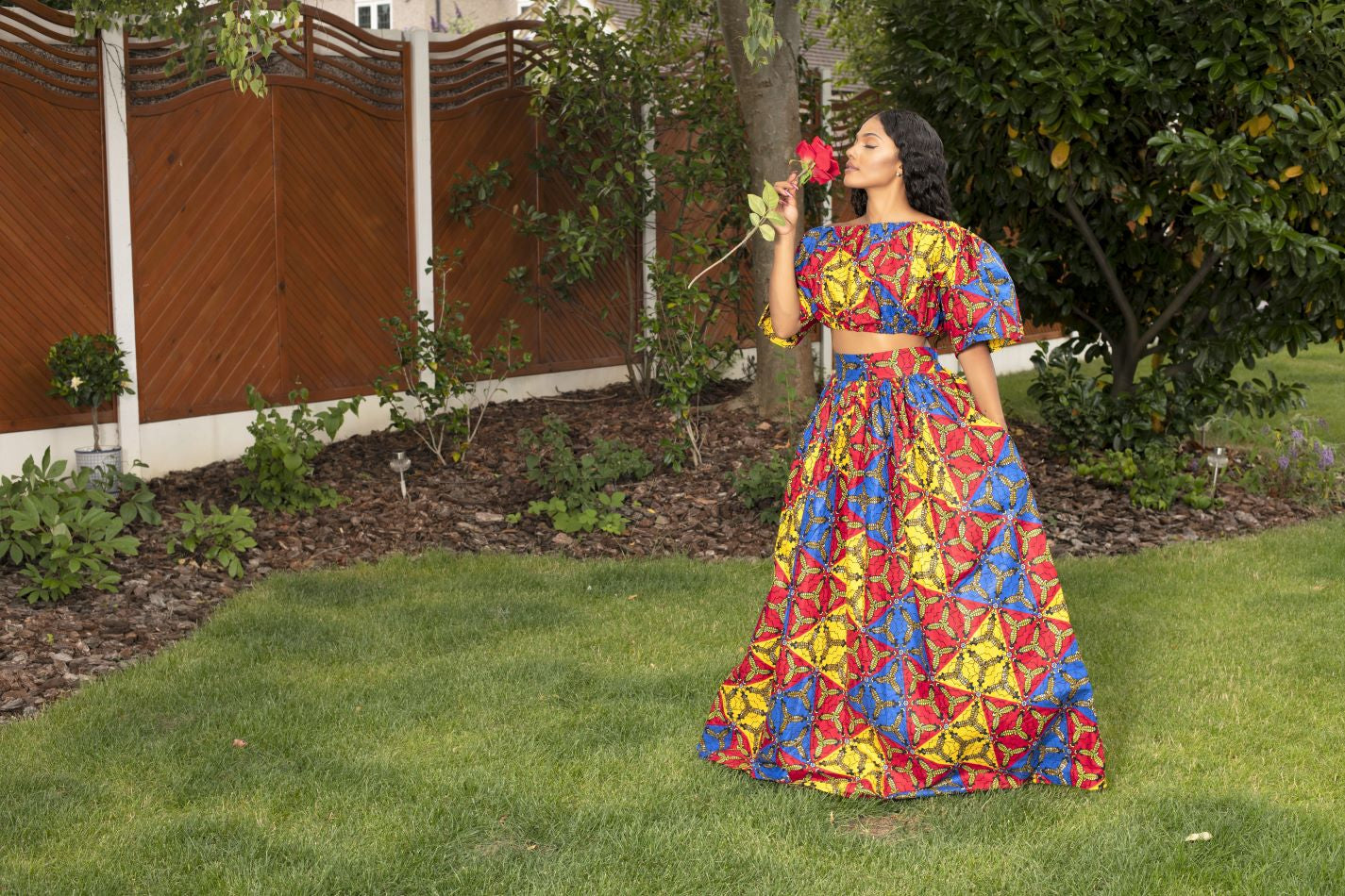 Sunlight African Print Crop Top