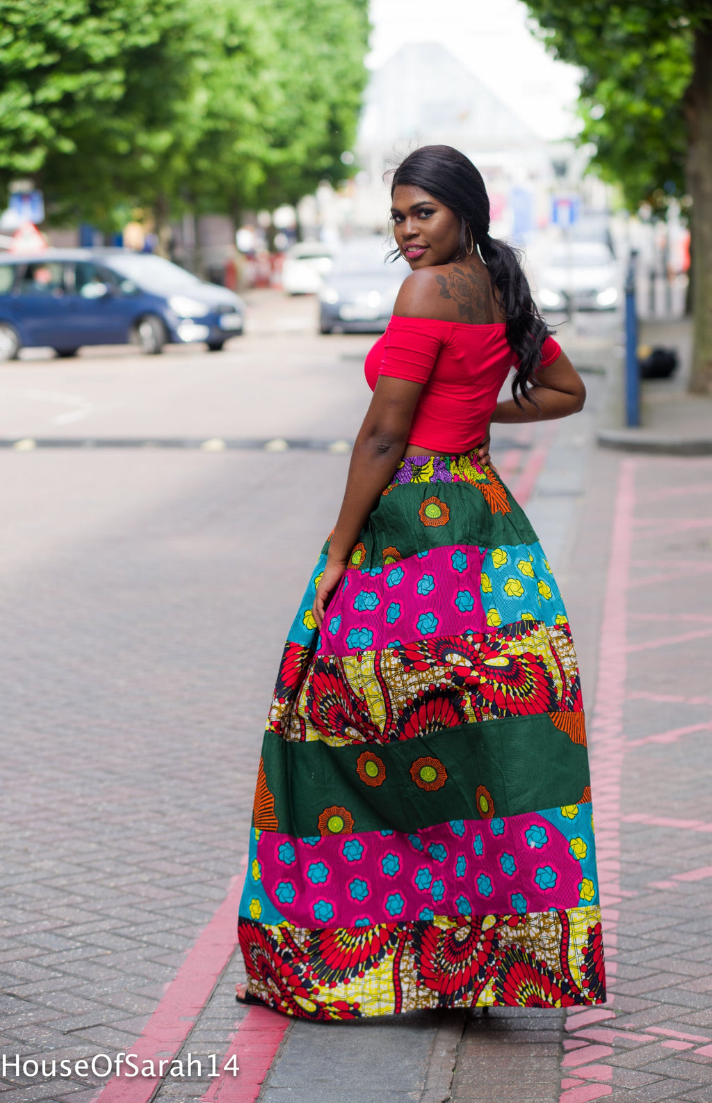 Tontah Patchwork Maxi Skirt