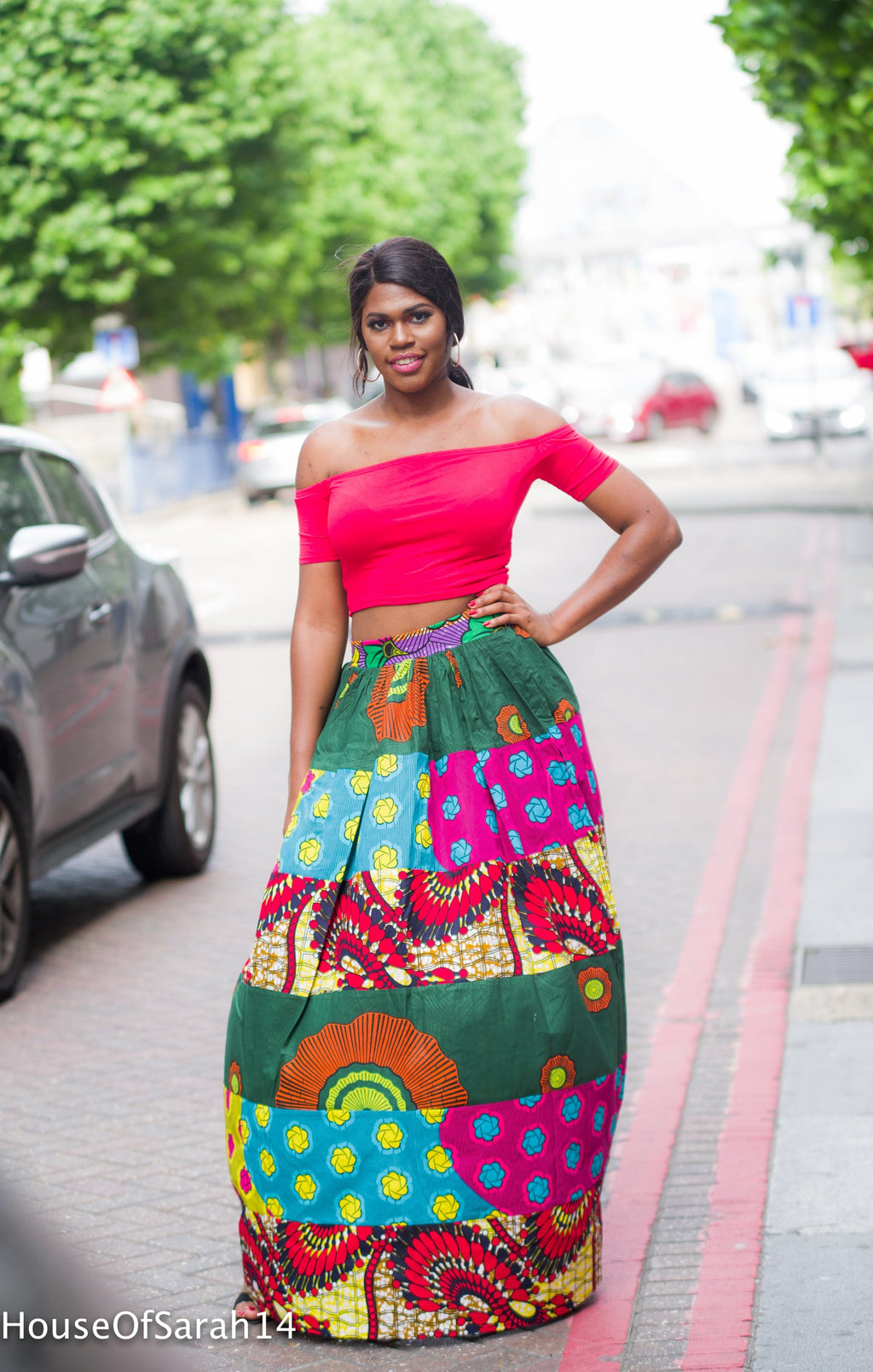 Tontah Patchwork Maxi Skirt