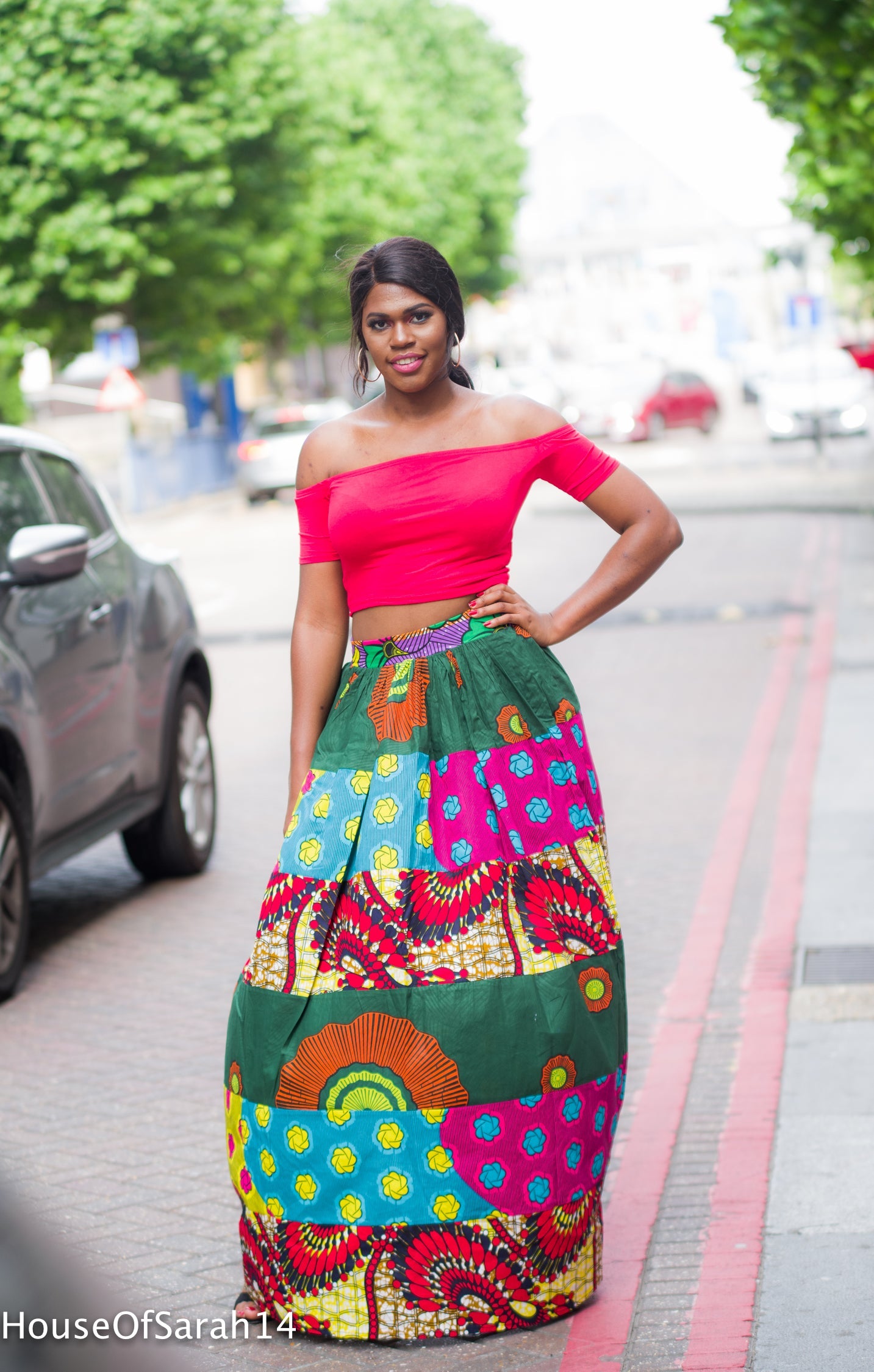 Tontah Patchwork Maxi Skirt