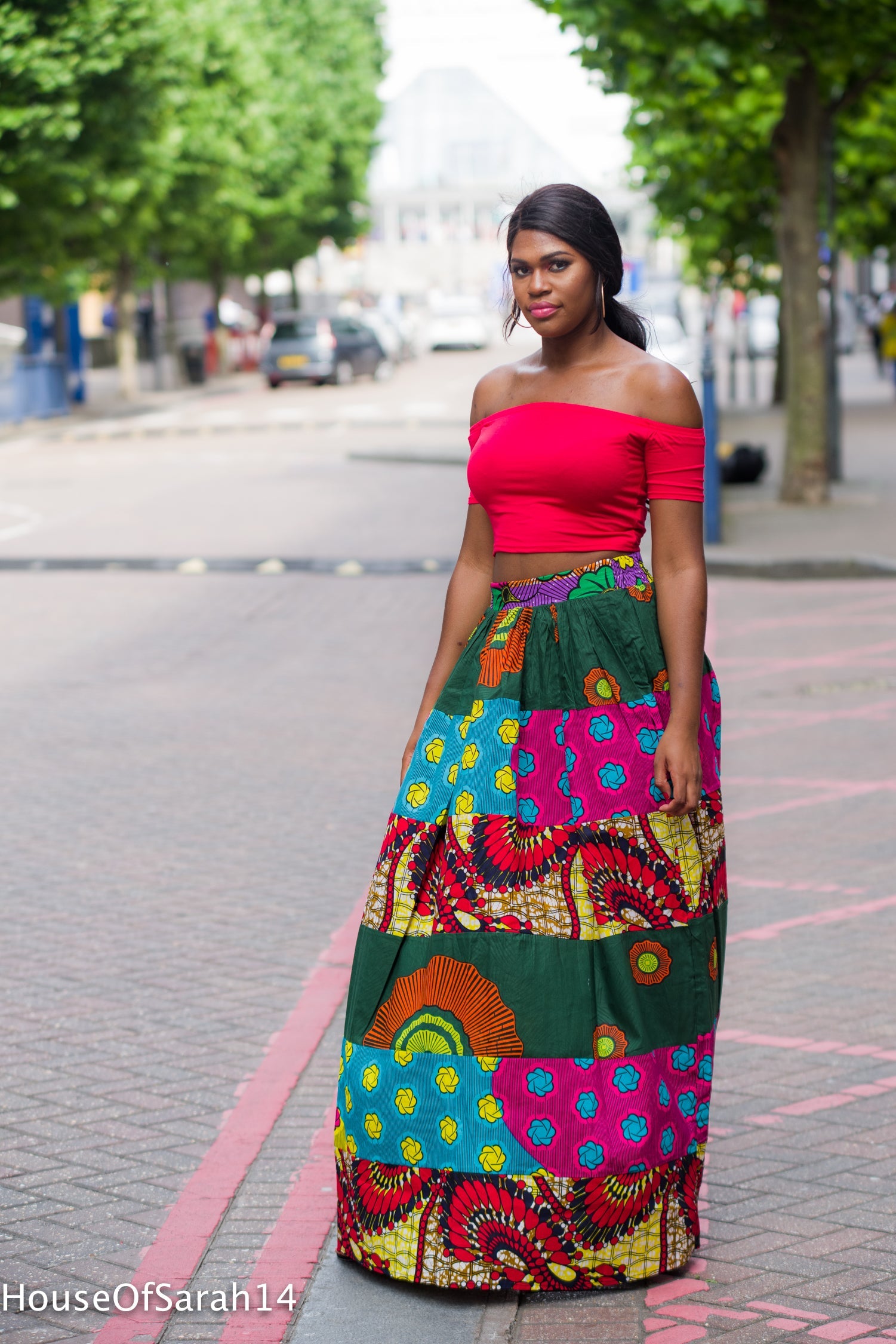 Tontah Patchwork Maxi Skirt