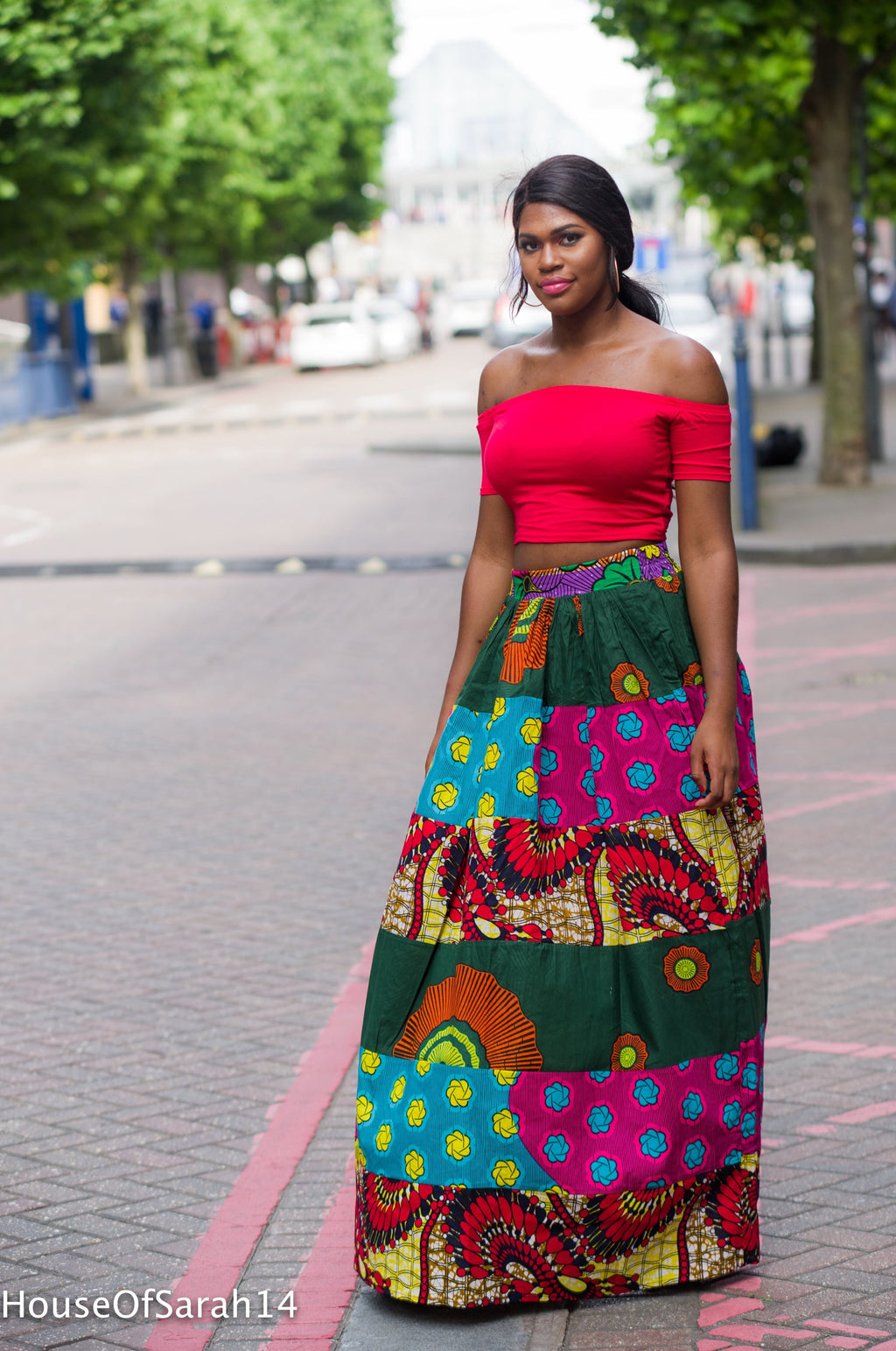 Tontah Patchwork Maxi Skirt