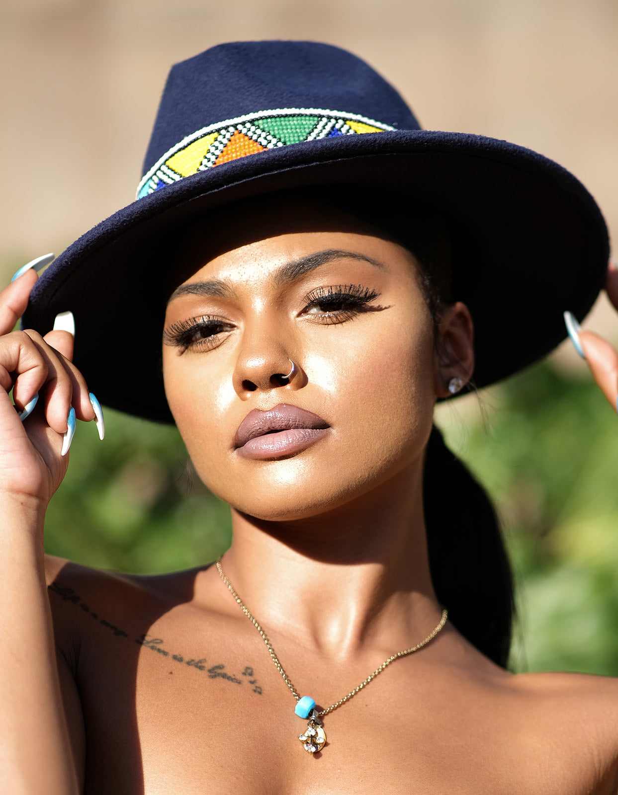 Zulu Beaded Fedora Hat