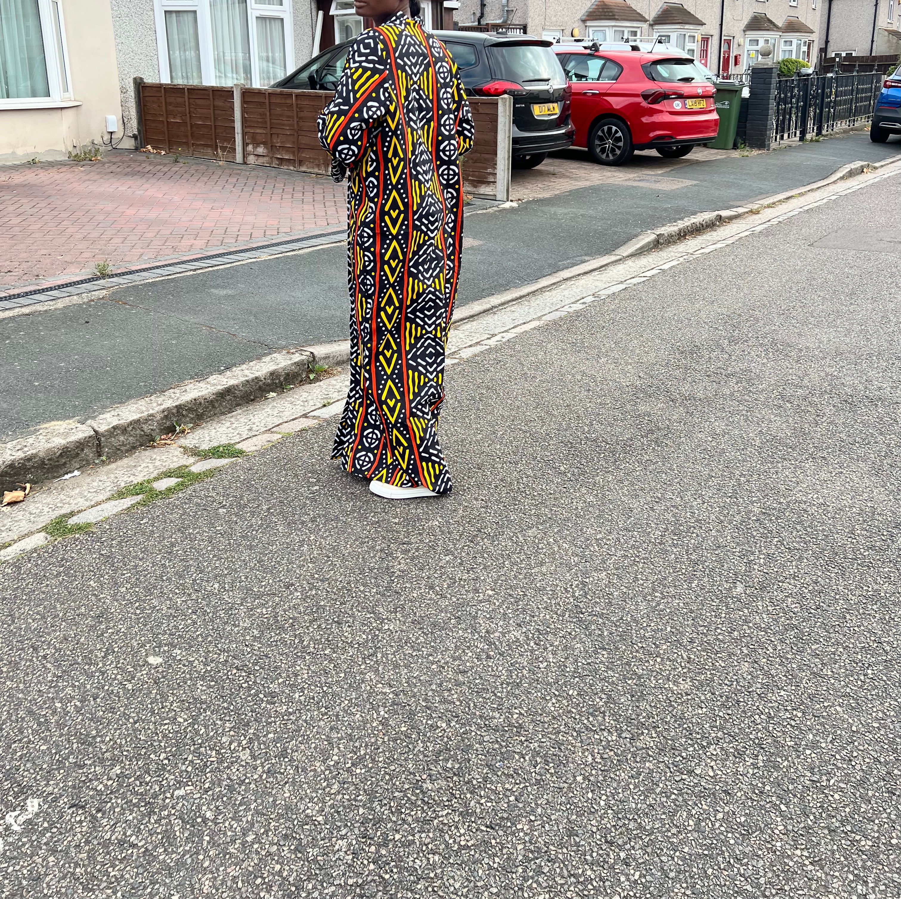 Tankou Black Ankara Kimono Jacket