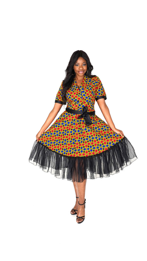 Bata Rainbow African Dress Midi Dress
