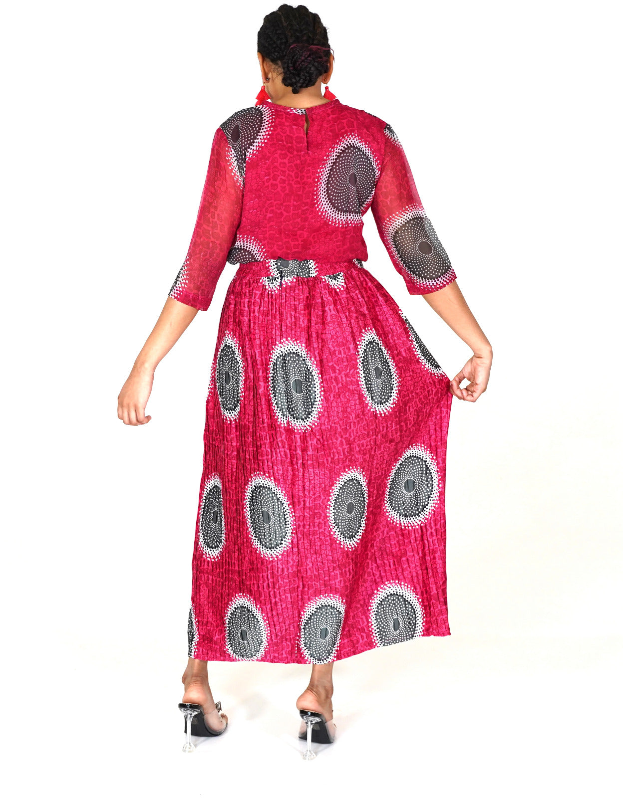 Kopo Silk Satin Skirt Set