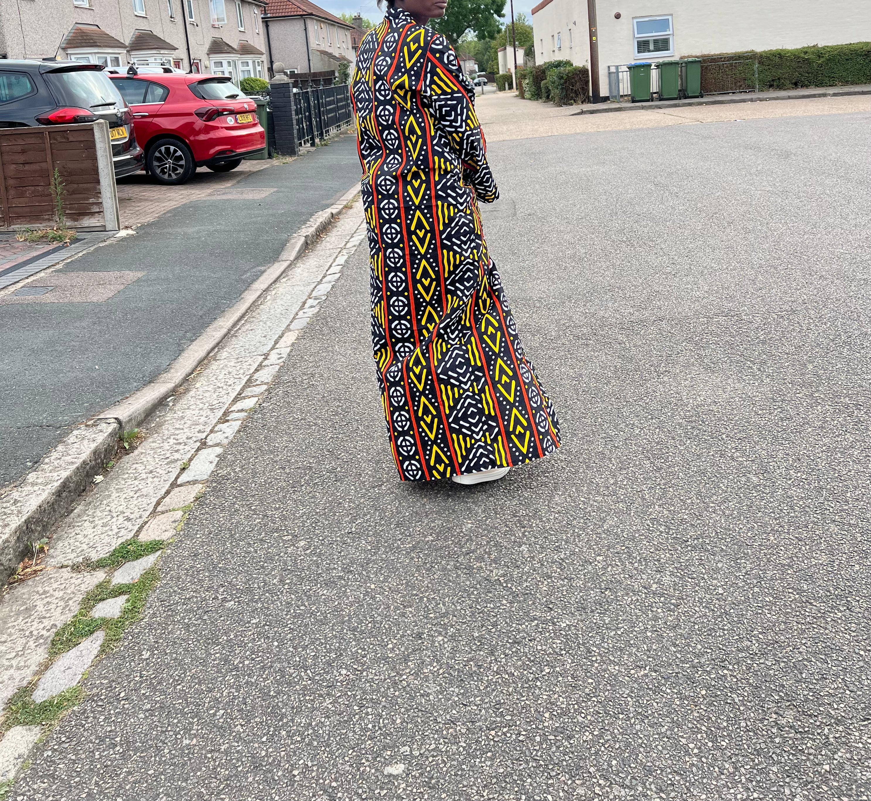 Tankou Black Ankara Kimono Jacket