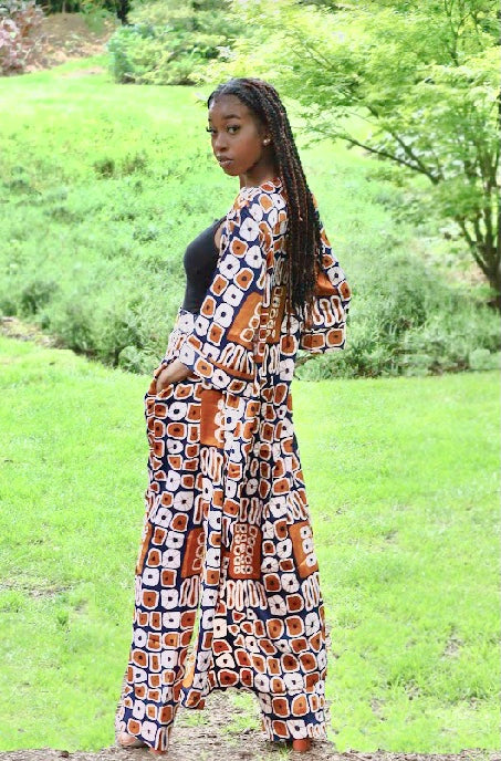 Rhema Silk Satin Kimono Set