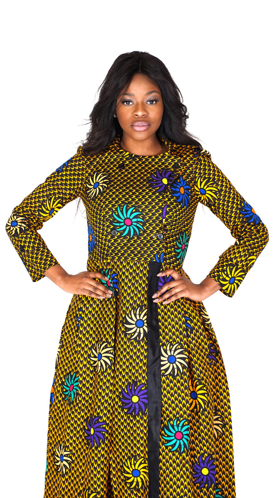 Sarah African Print Maxi Dress