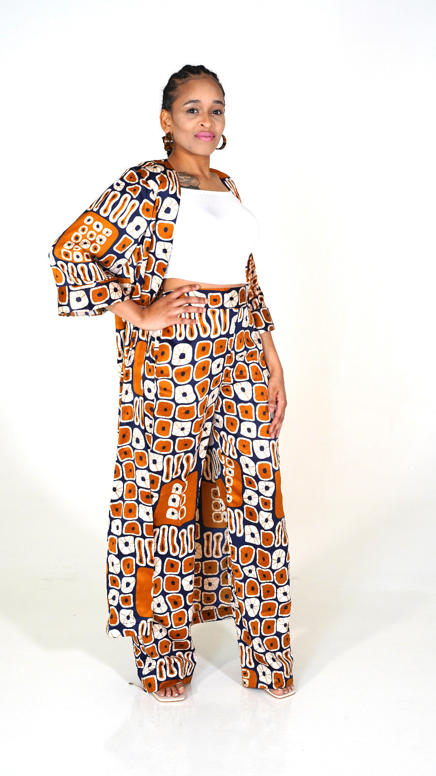 Rhema Silk Satin Kimono Set