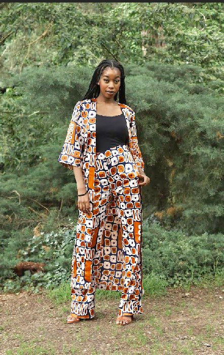 Rhema Silk Satin Kimono Set