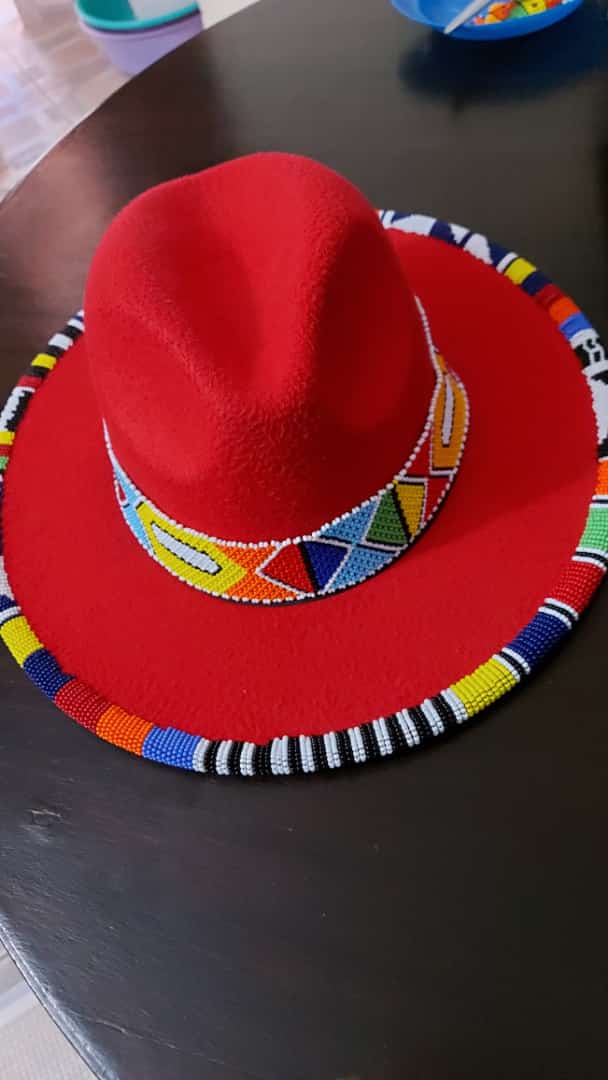 Zulu Doubled Layered Beaded Fedora Hat