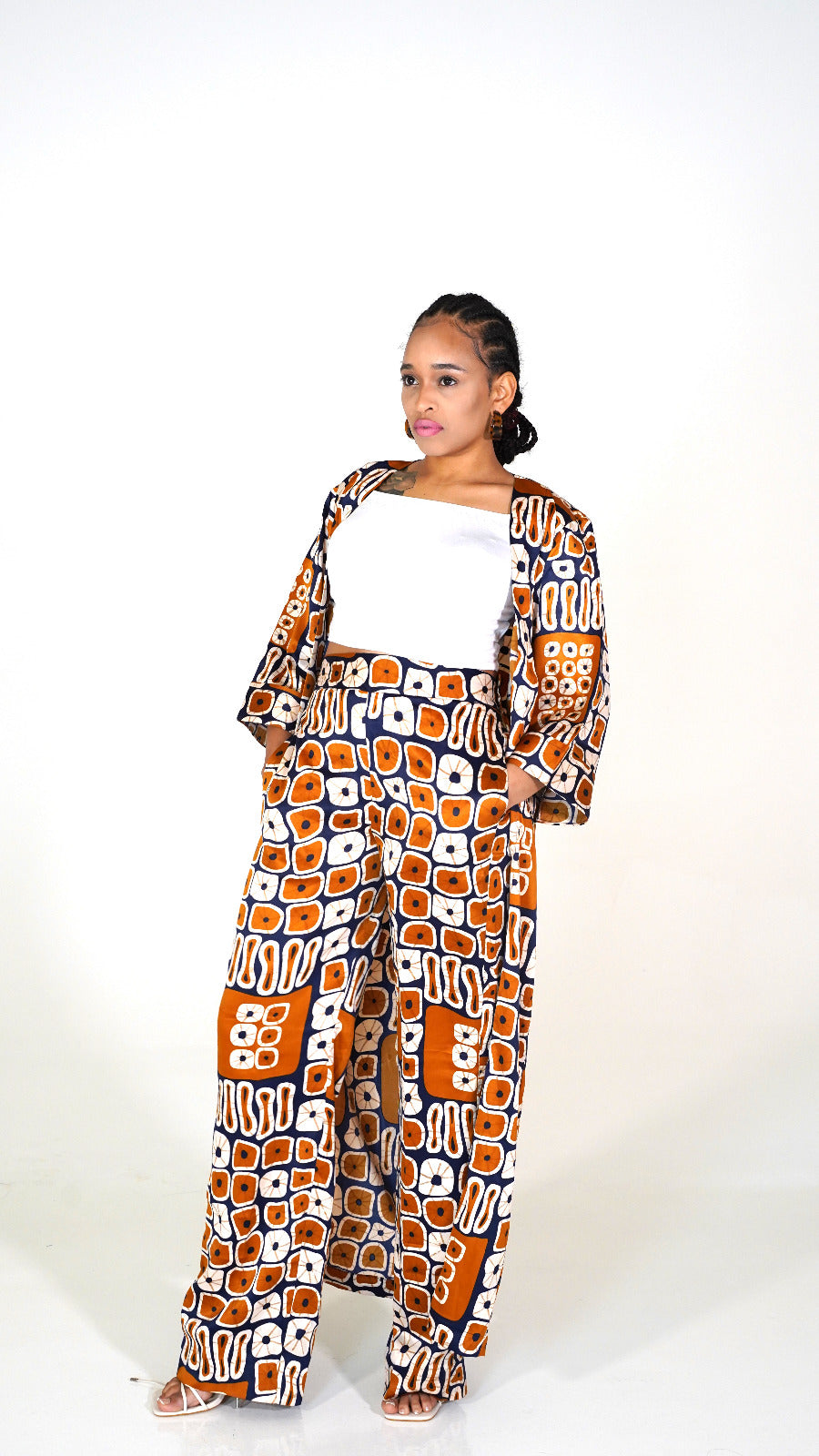 Rhema Silk Satin Kimono Set