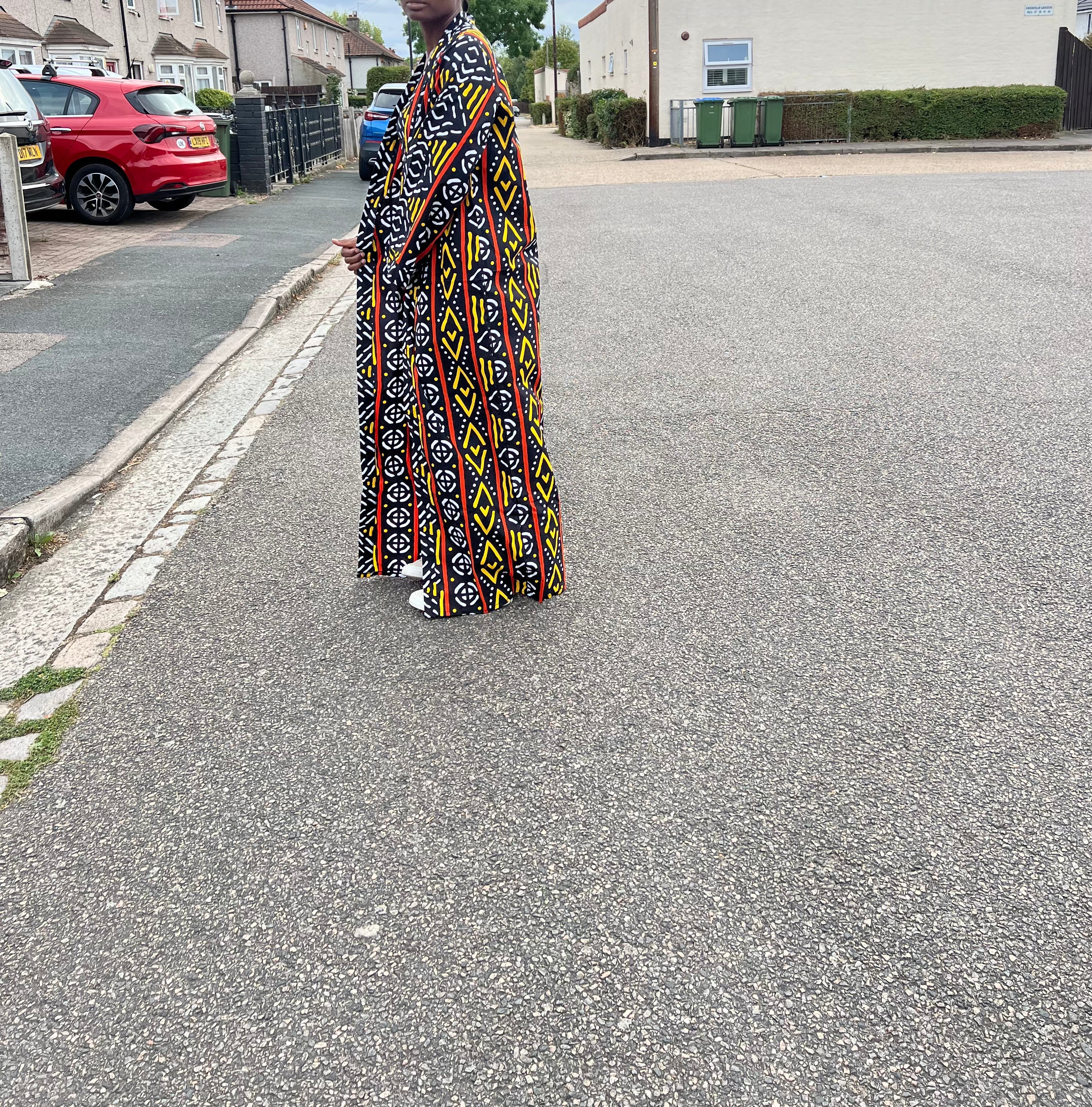 Tankou Black Ankara Kimono Jacket