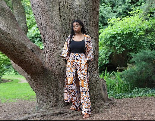 Rhema Silk Satin Kimono Set