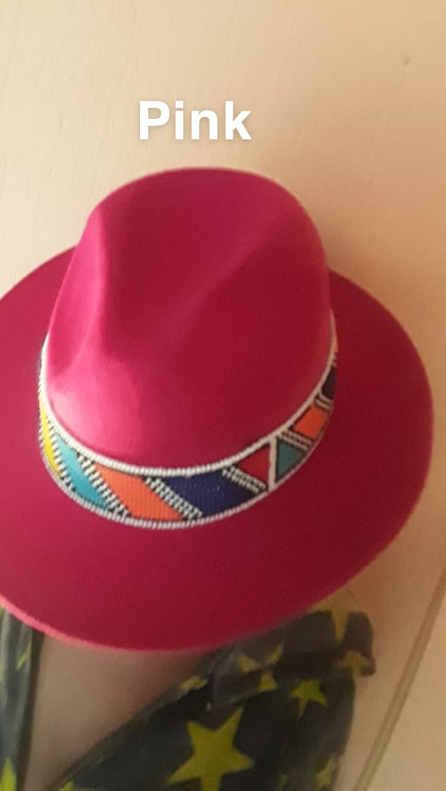 Zulu Beaded Fedora Hat